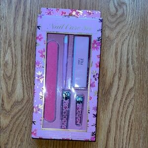 Floral Nail Care Set - Pink